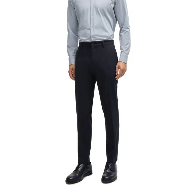 Mens BOSS Dark Blue P-Genius-CW-244 Chinos
