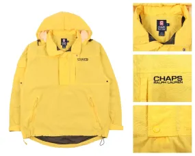 Men's Vintage Chaps RALPH LAUREN Yellow Rain Anorak Windrunner Jacket Size M