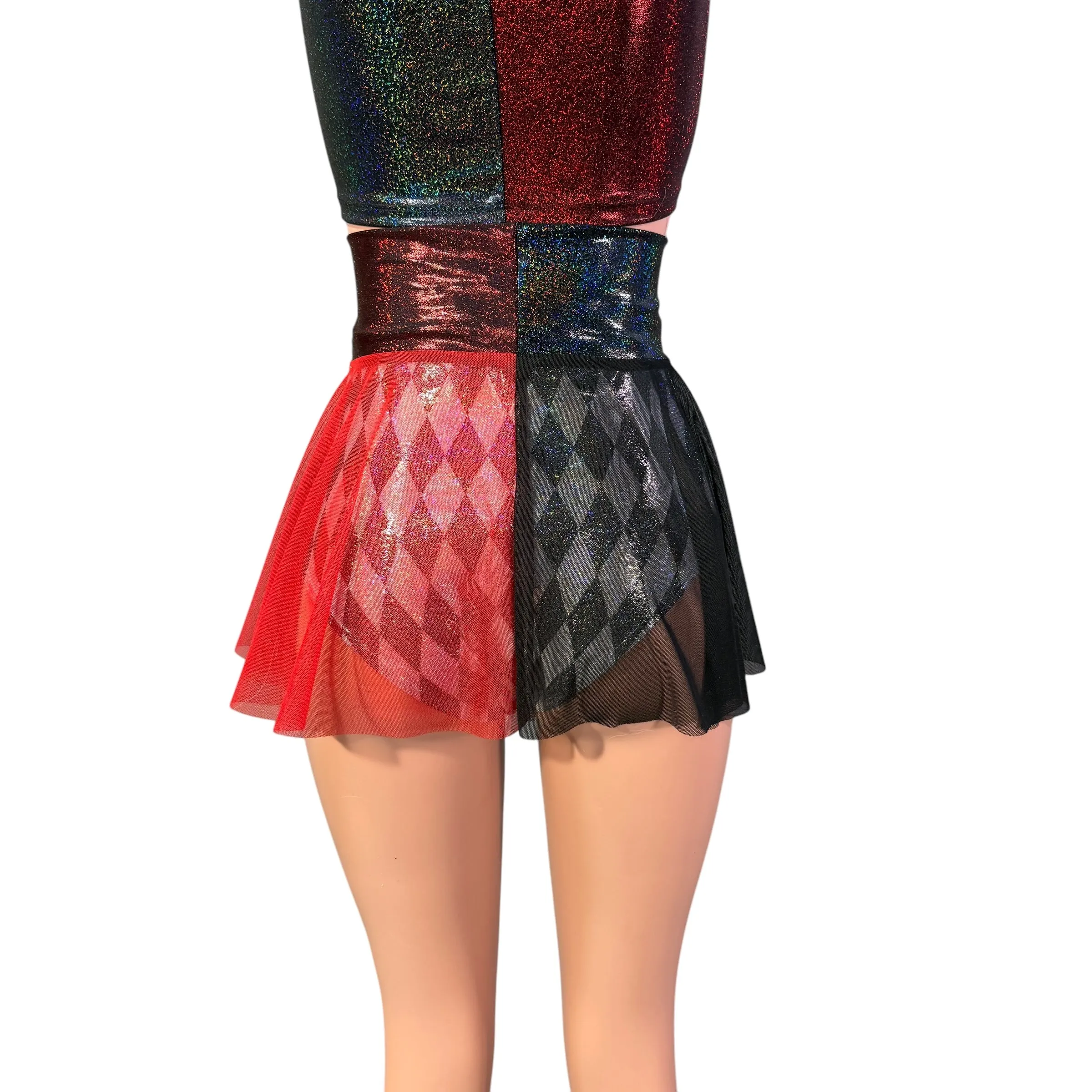 Mesh Lace-Up Skirt - Queen of Hearts Costume - Corset Skirt