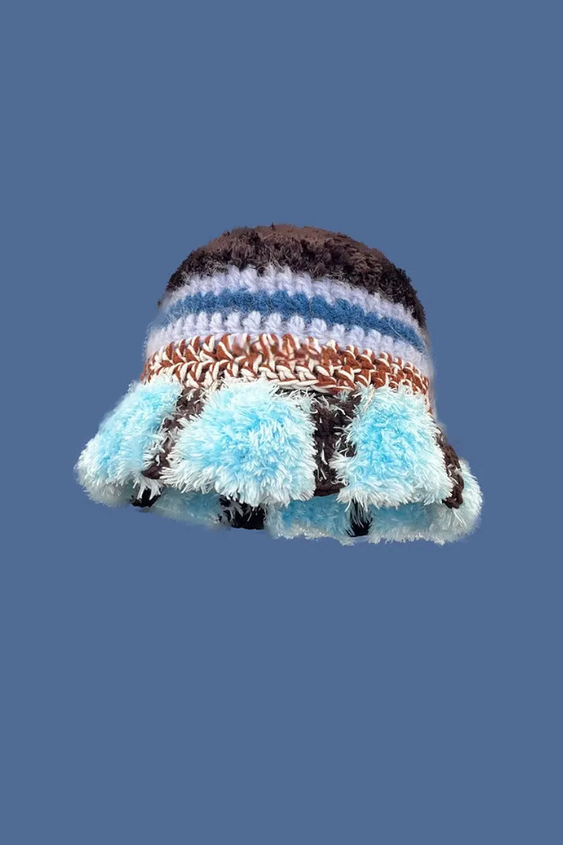 Multi-Color Striped Knit Bucket Hat