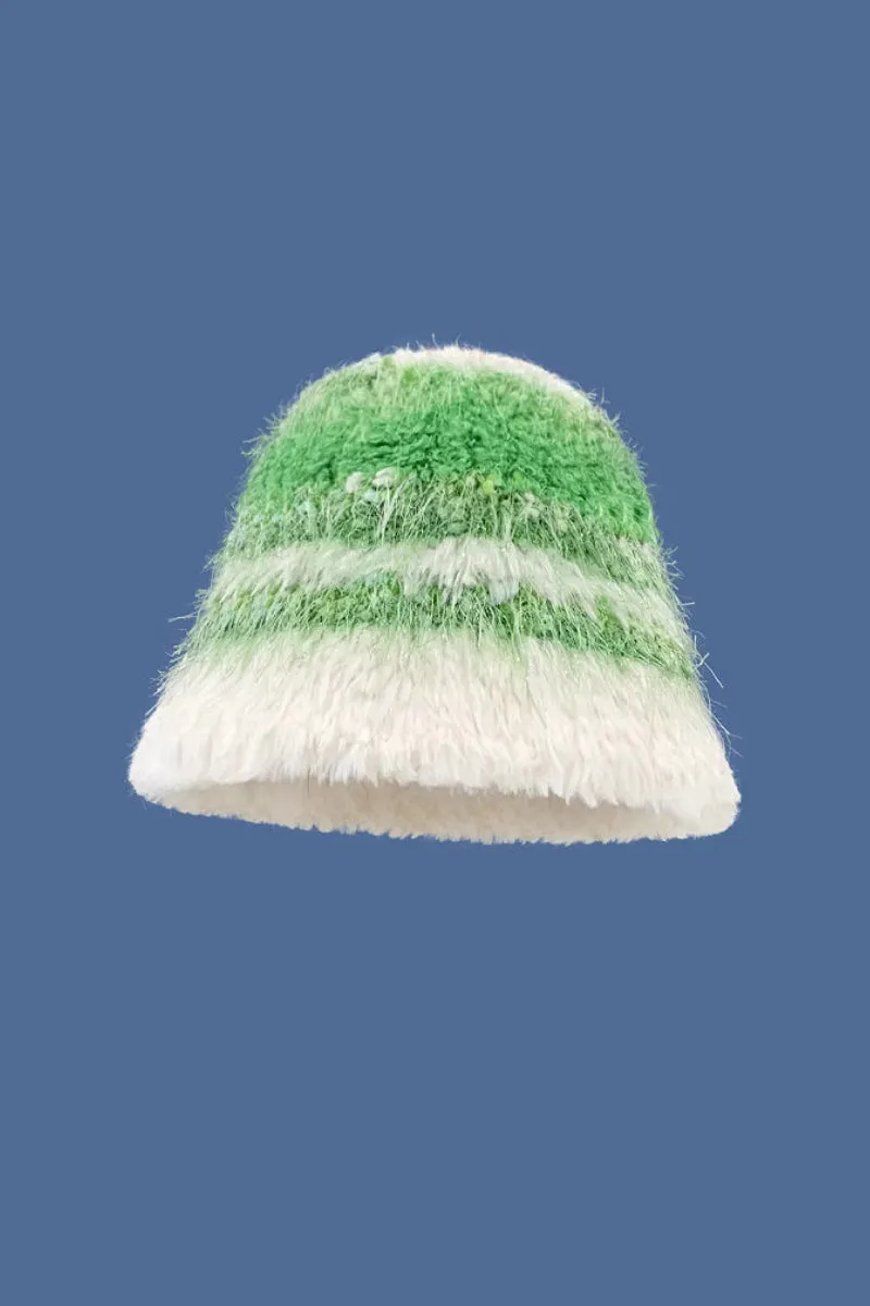 Multi-Color Striped Knit Bucket Hat
