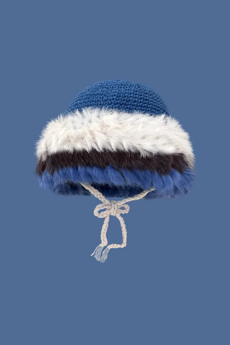 Multi-Color Striped Knit Bucket Hat