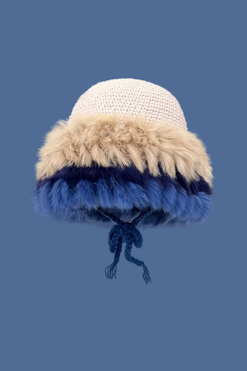 Multi-Color Striped Knit Bucket Hat