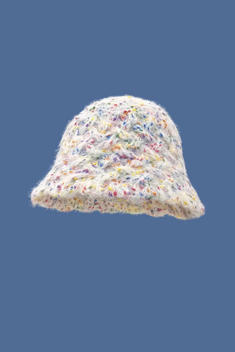 Multi-Color Striped Knit Bucket Hat