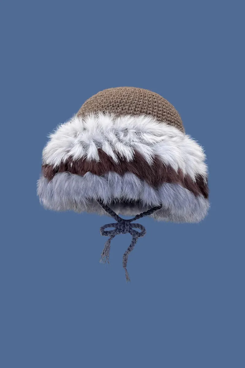 Multi-Color Striped Knit Bucket Hat