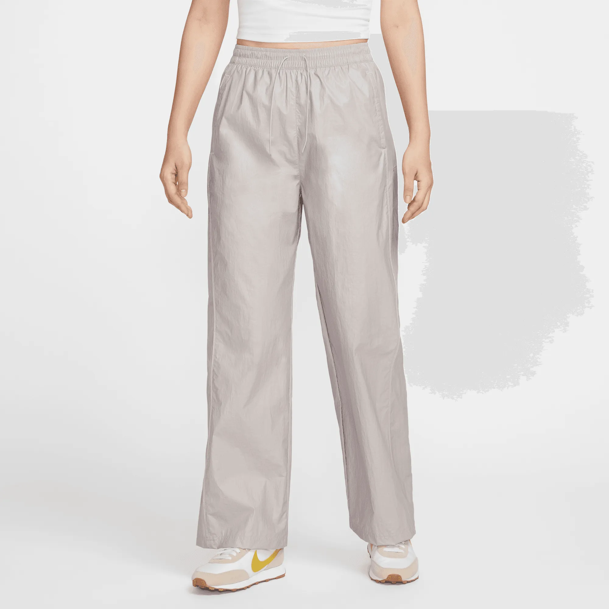 NIKE WINDRUNNER WOMEN'S WOVEN HIGH-WAISTED OPEN-HEM PANTS