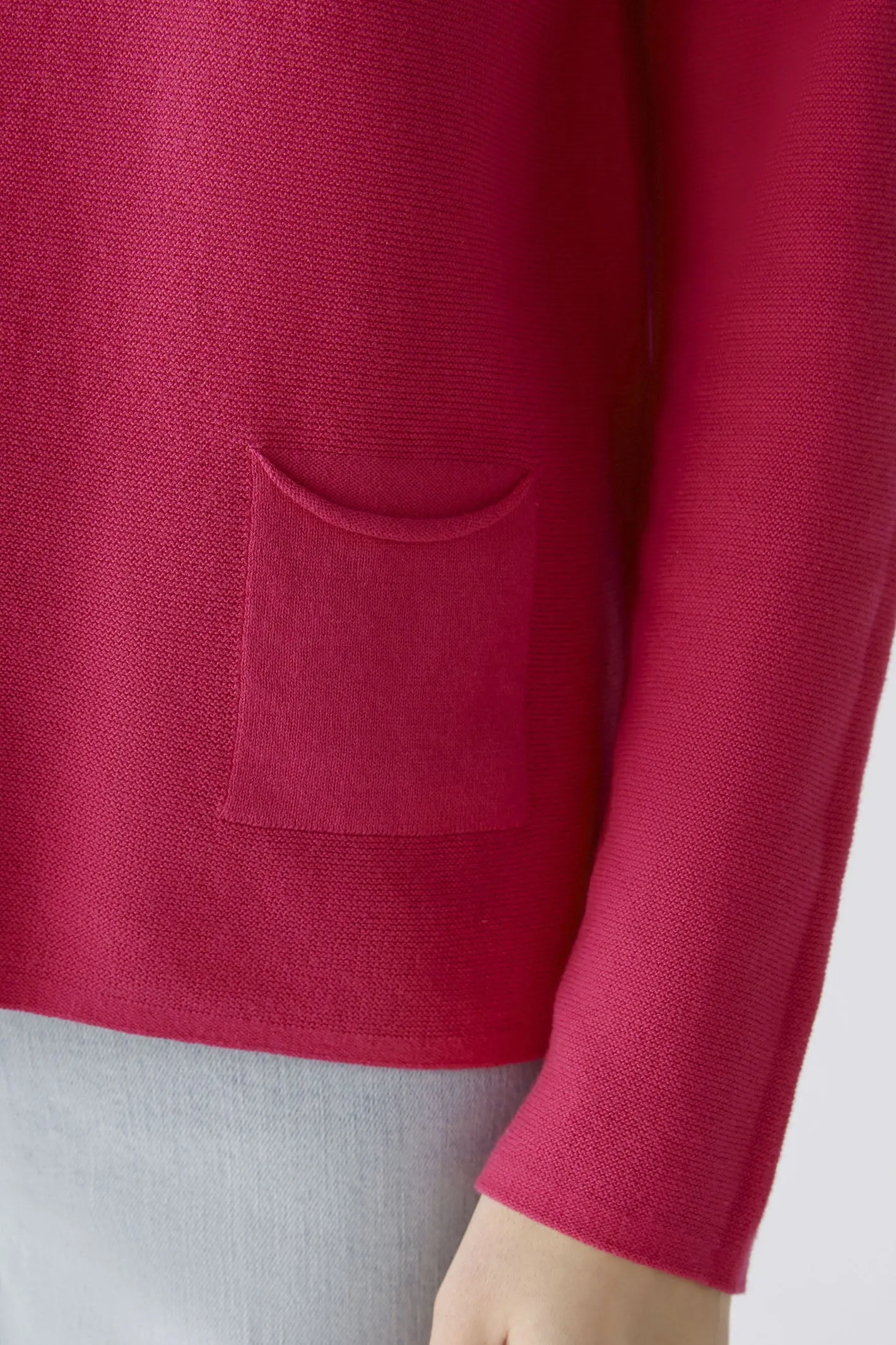 Oui 79915 Keiko Pink Wide Neck Jumper