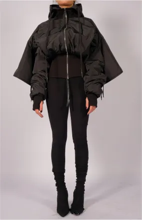 Padded Bomber Crop Jacket