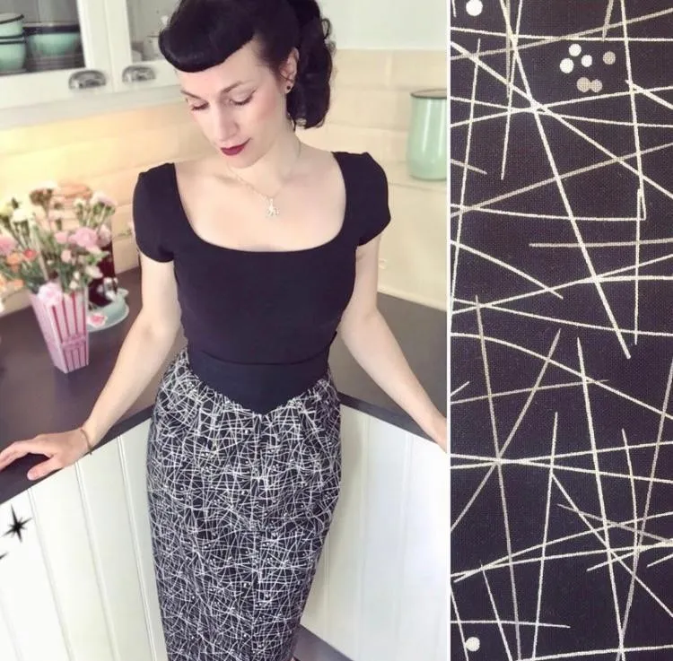PDF - 1950s Pattern, Wiggle, Slim, Pencil Skirt -  Waist 28” (71cm) - Download