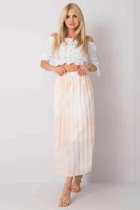 Pleated skirt with an elastic waistband