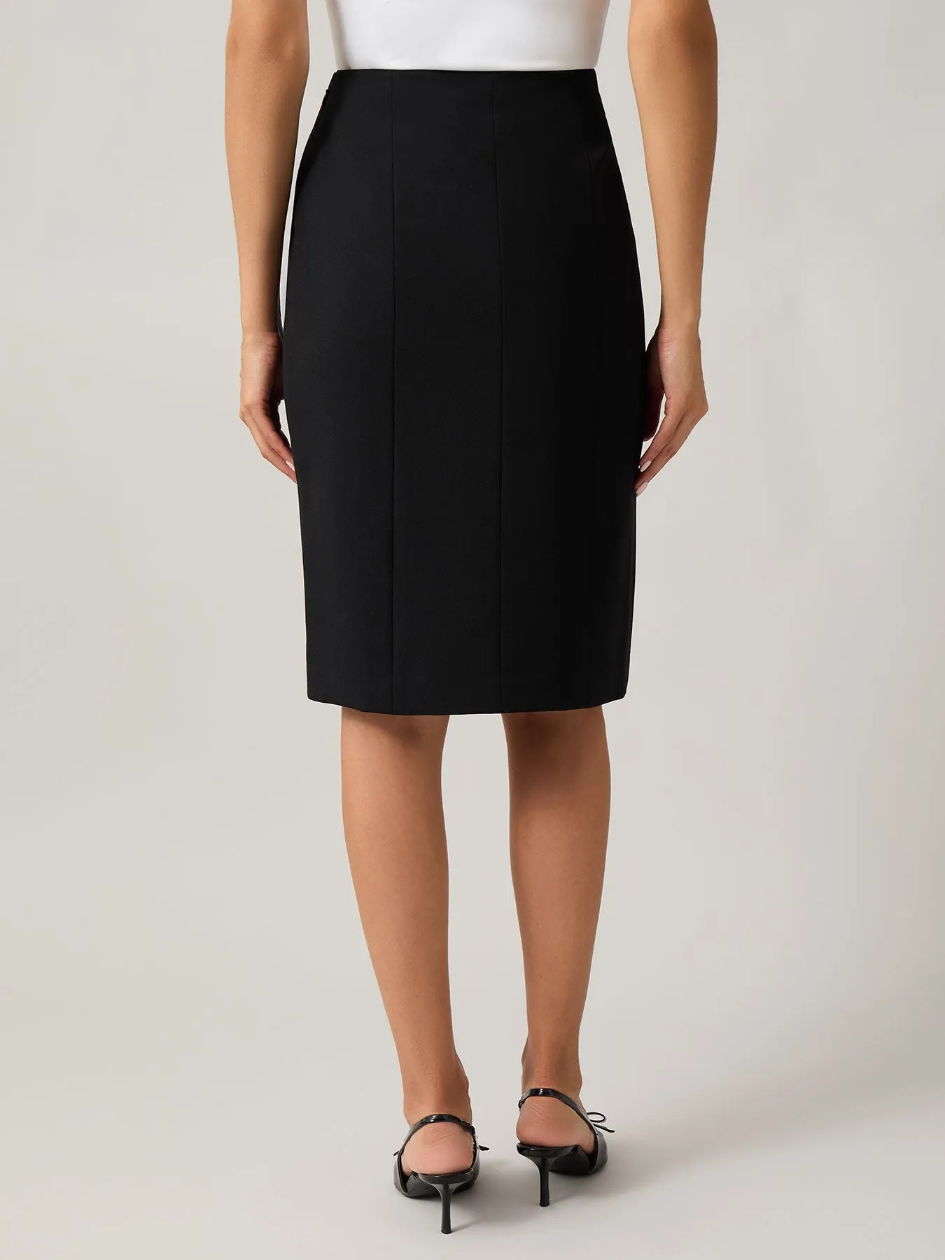 Plus Side Paneled Pencil Skirt