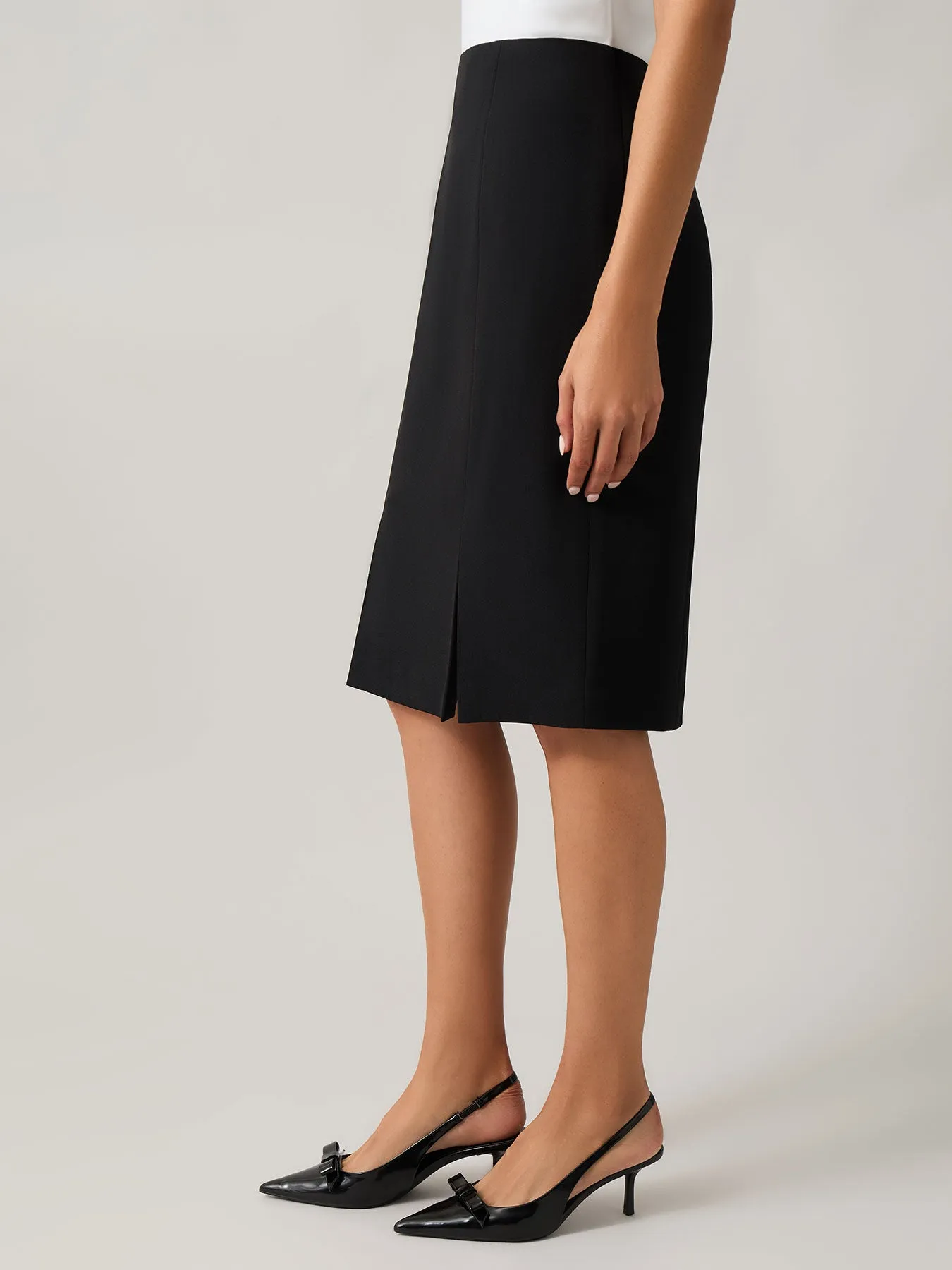 Plus Side Paneled Pencil Skirt