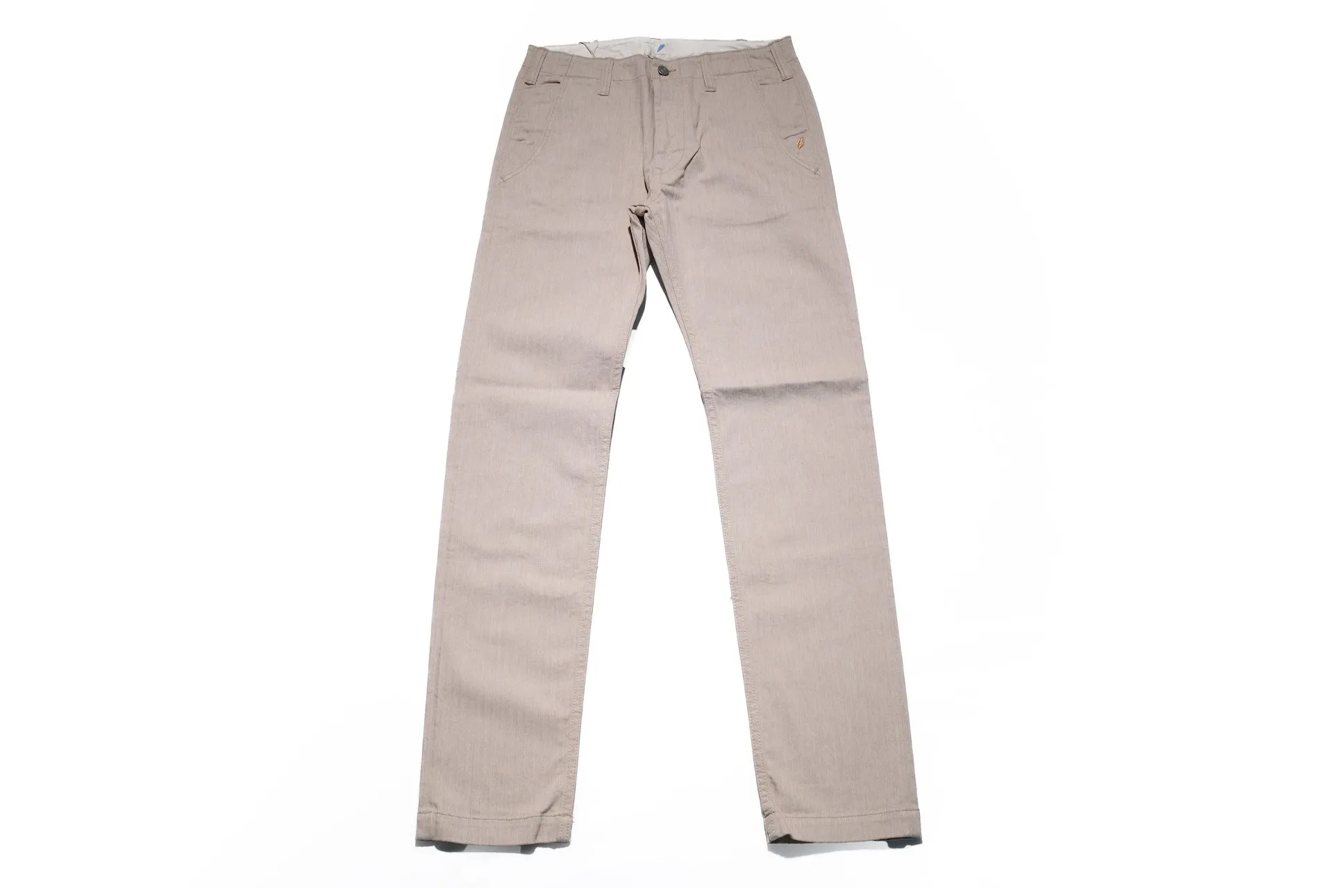 Pure Blue Japan 12oz Herringbone Twill Chinos (Beige)