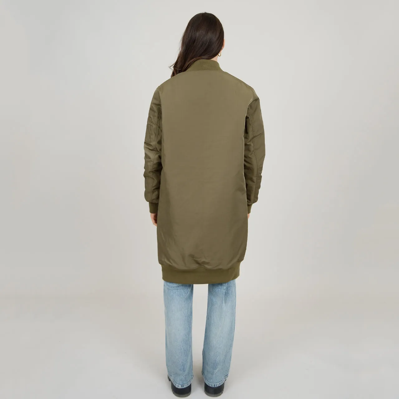 RD STYLE WOMEN'S RAELYN LONG BOMBER JACKET