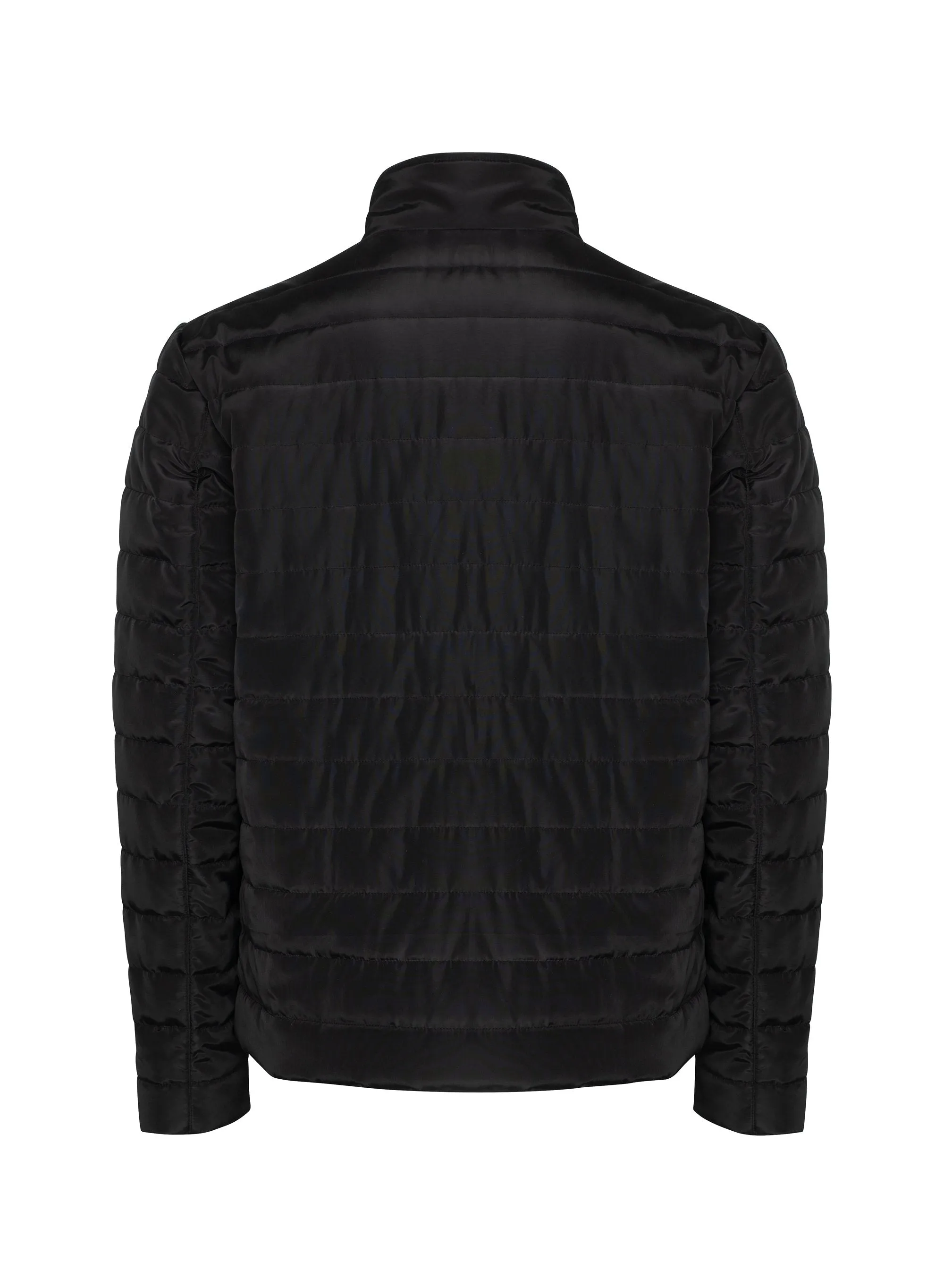 Regency - Stand-up Collar Mix Media Puffer Jacket - IOWA