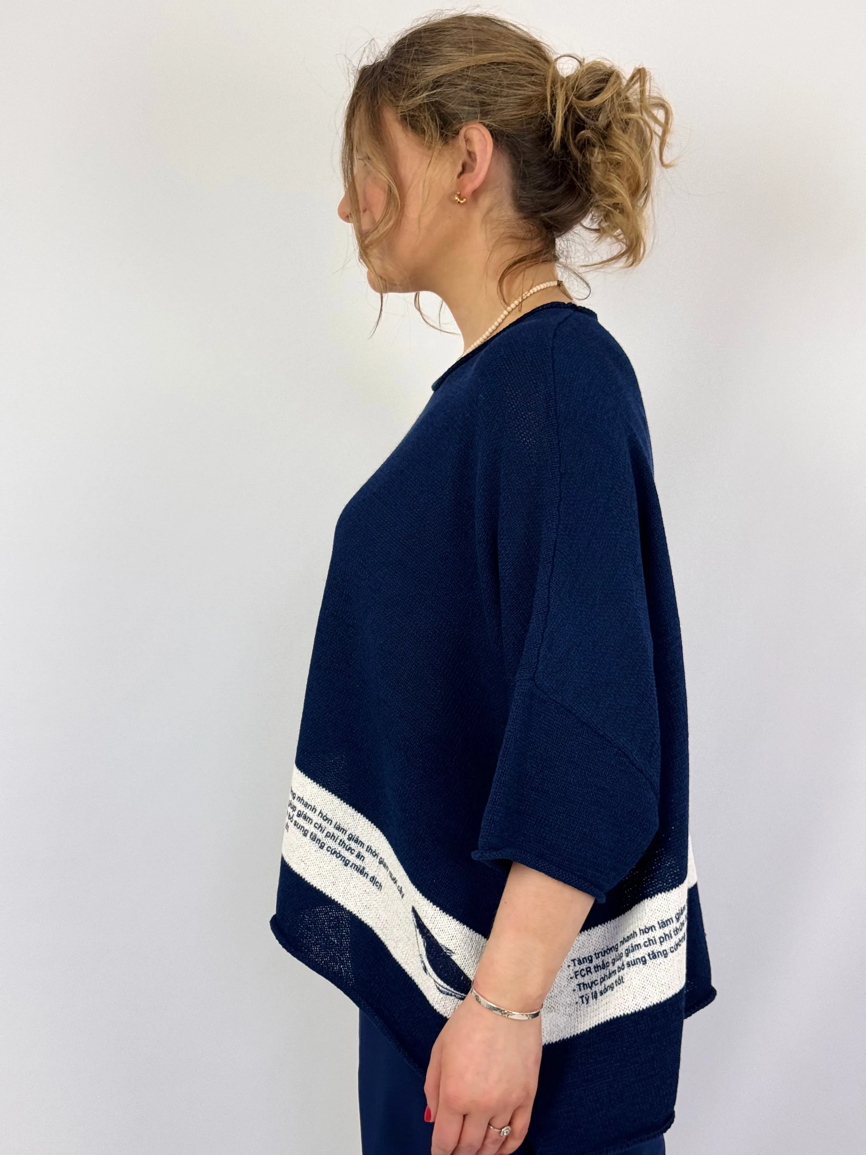 Rundholz Black Label 0713 Jumper Navy Print