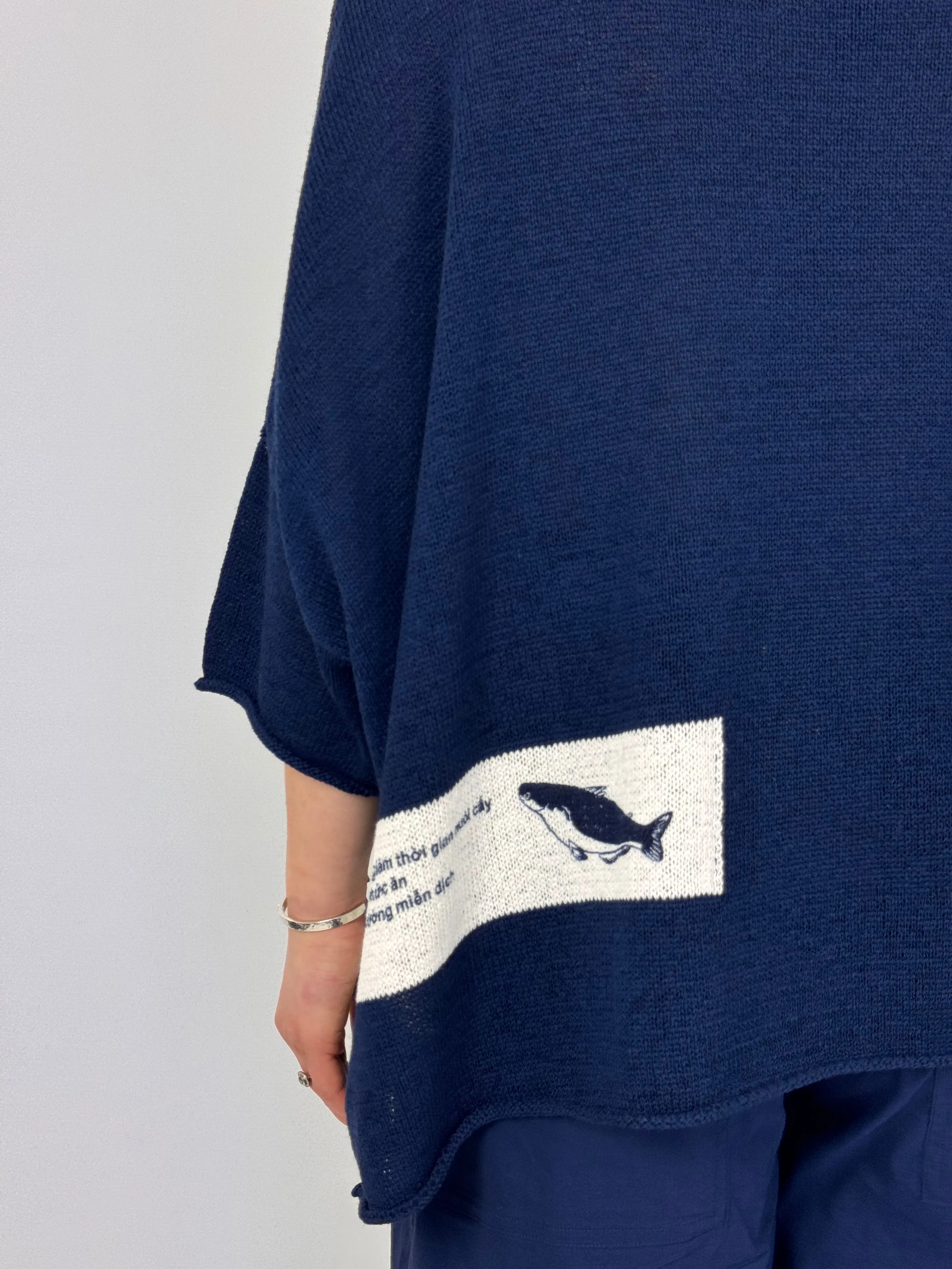 Rundholz Black Label 0713 Jumper Navy Print