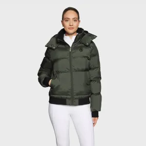 Samshield Billie Puffer Bomber Jacket - Avocado Metal Eclipse