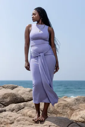 Savannah Wrap Tie Detail Skirt - Persian Violet