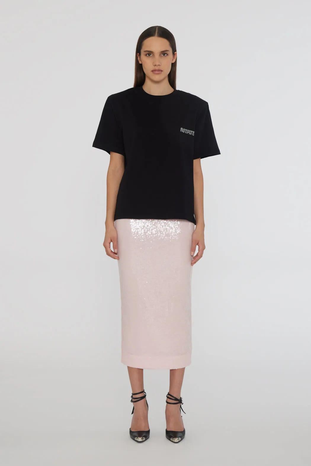SEQUIN MIDI PENCIL SKIRT