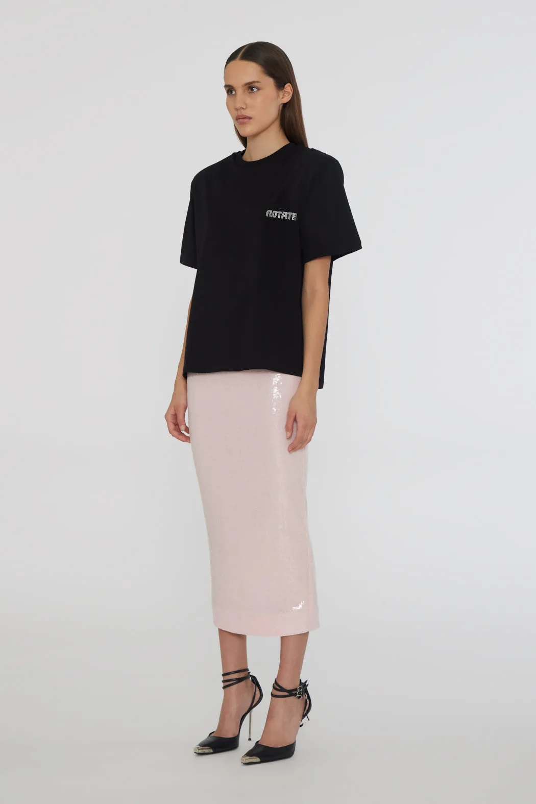 SEQUIN MIDI PENCIL SKIRT
