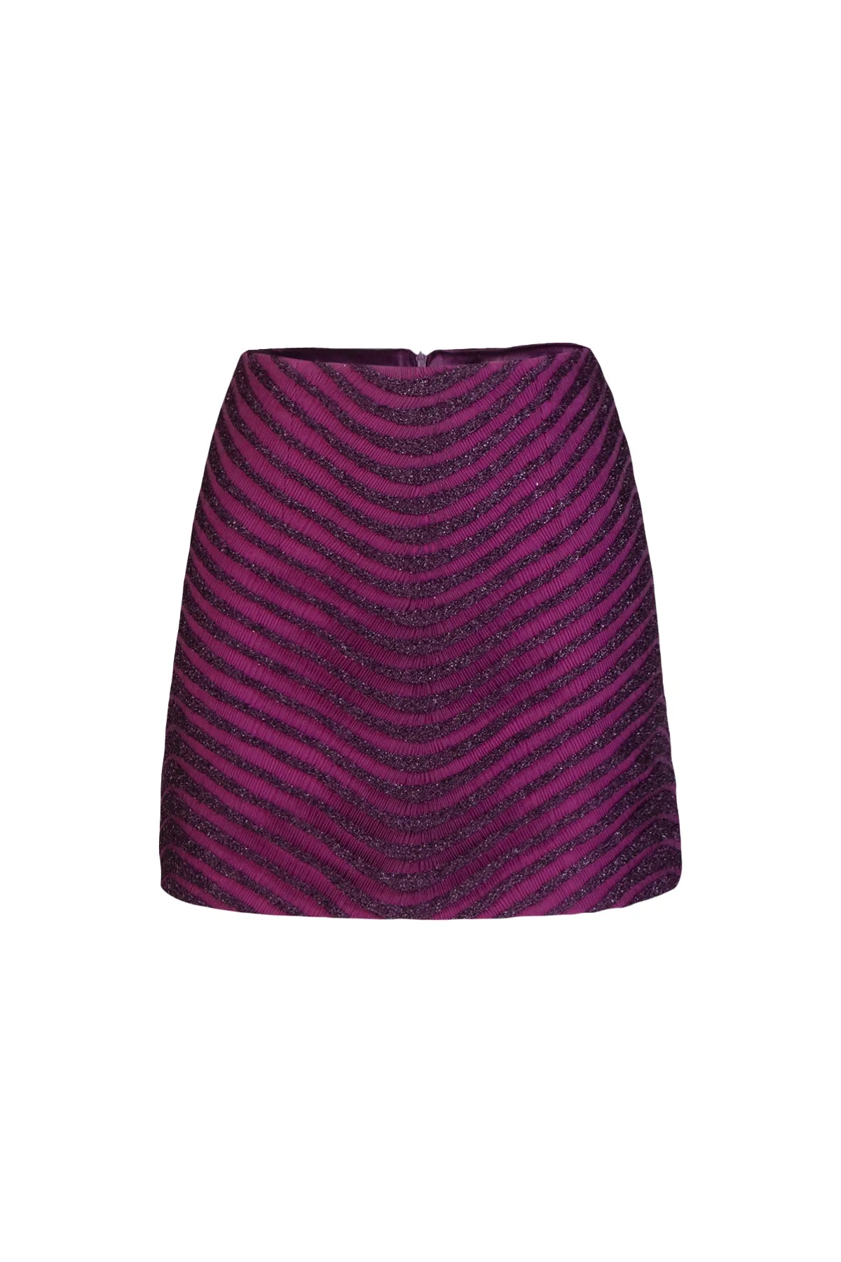 Shiny Fabric Mini Pencil Skirt