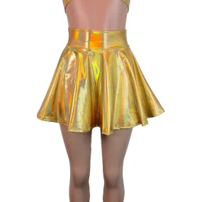 Skater Skirt - Gold Opal Holographic