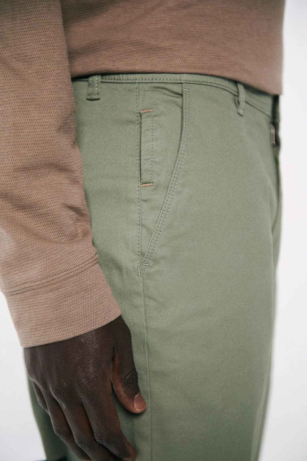 Slim Fit Colored Chinos Pants - Green