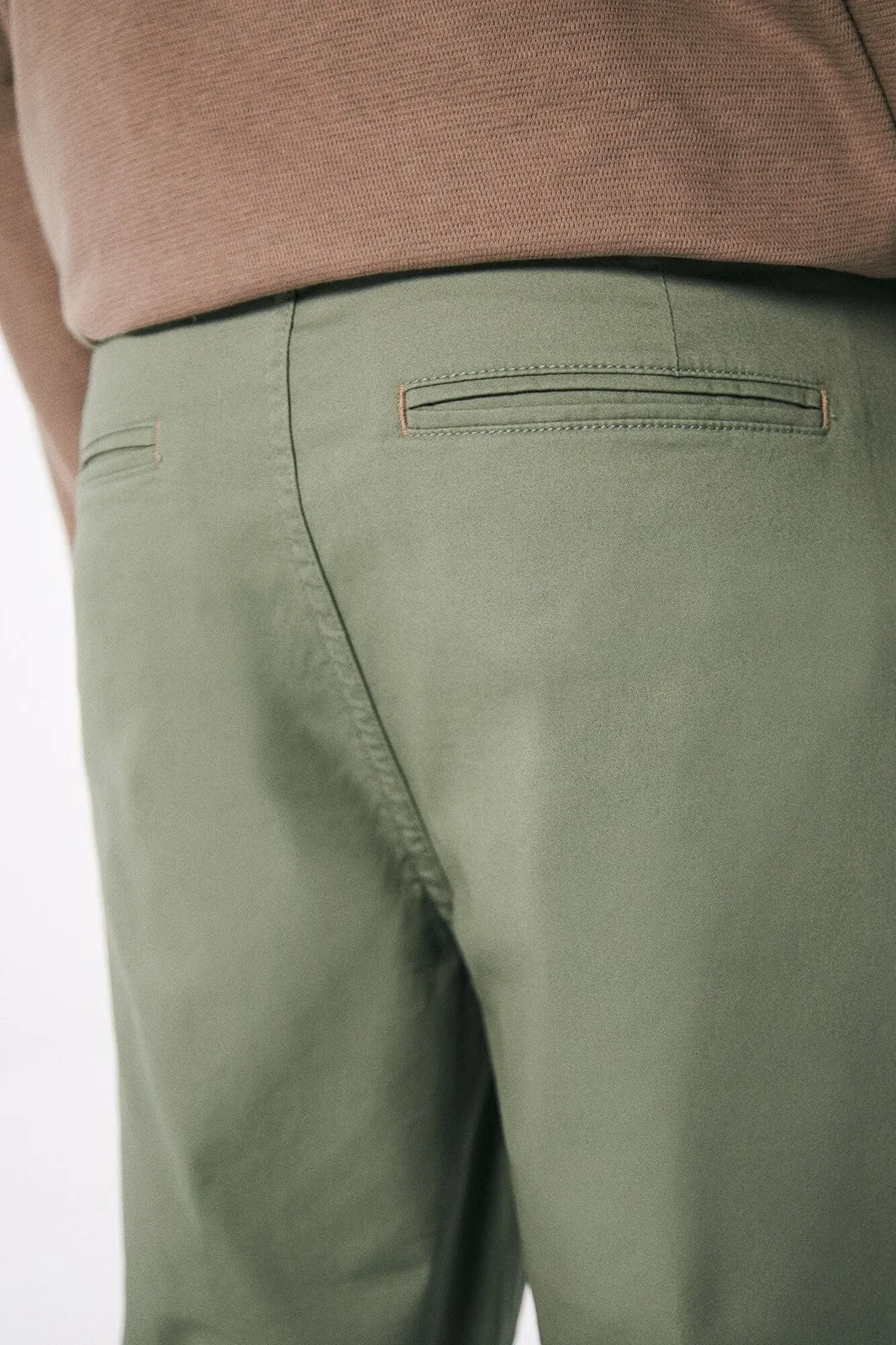 Slim Fit Colored Chinos Pants - Green