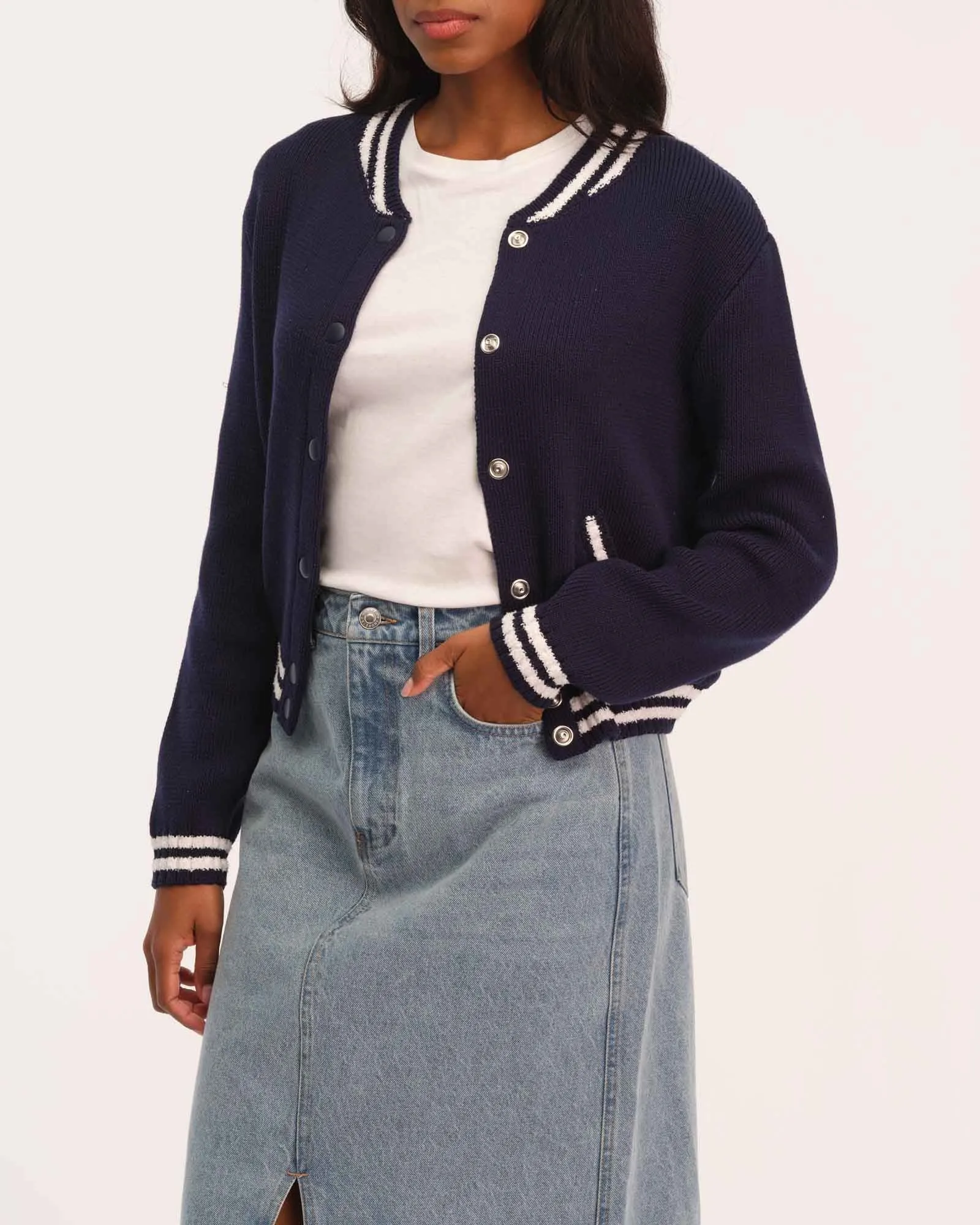 Snap Front Varsity Bomber