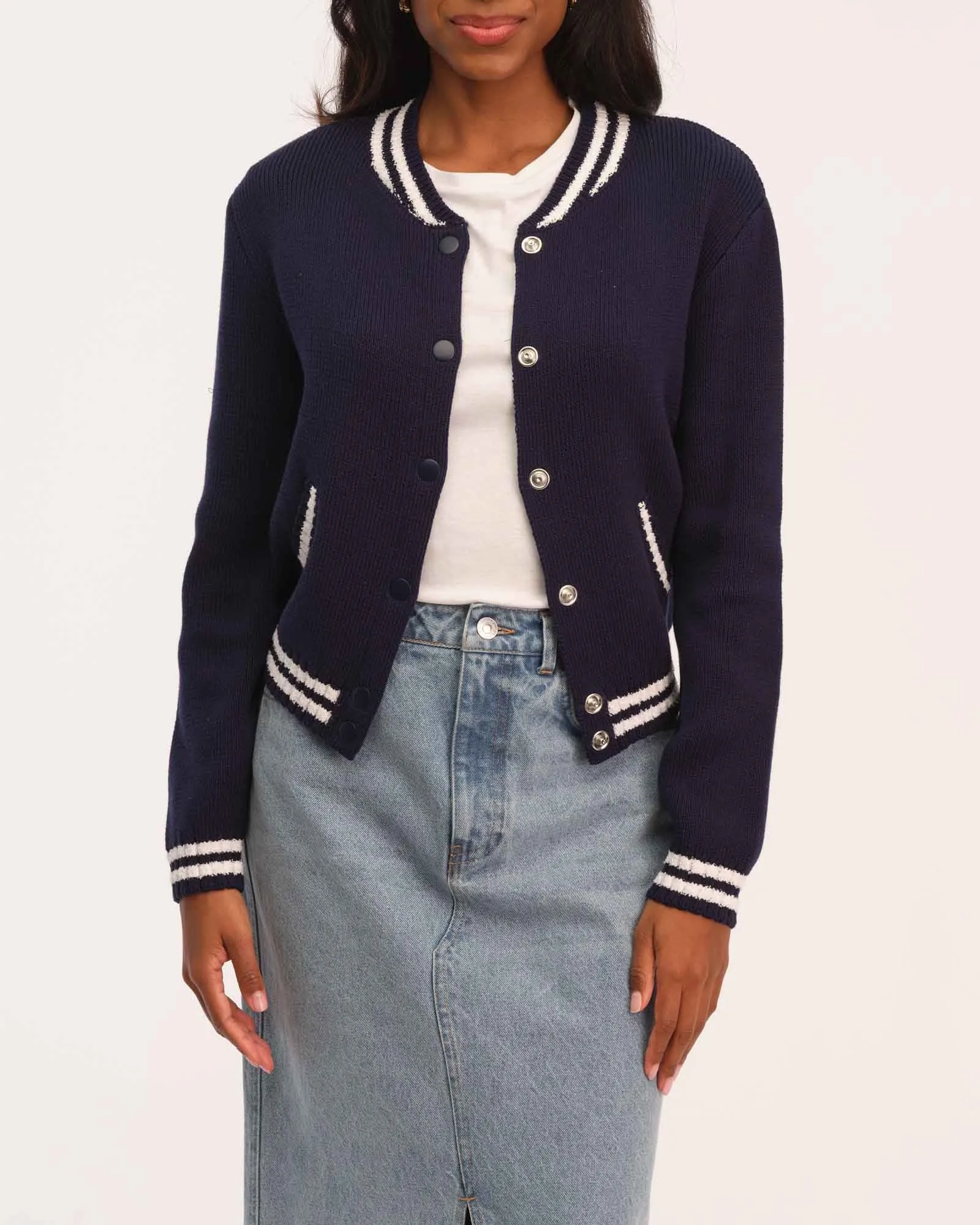 Snap Front Varsity Bomber