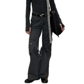 Standard Washed Cargo Pants in Dark Grey