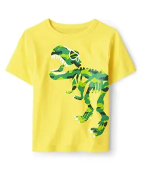 The Children's Place,And Toddler Boys Short Sleeve Graphic T-shirt,Baby-Boys,Cool Dino,3T