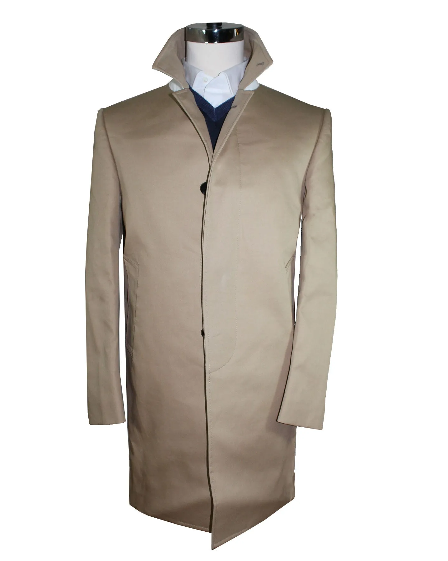 Thom Browne Overcoat Khaki MacKintosh Bal Collar Coat EU 50  - US 40 REDUCED - SALE