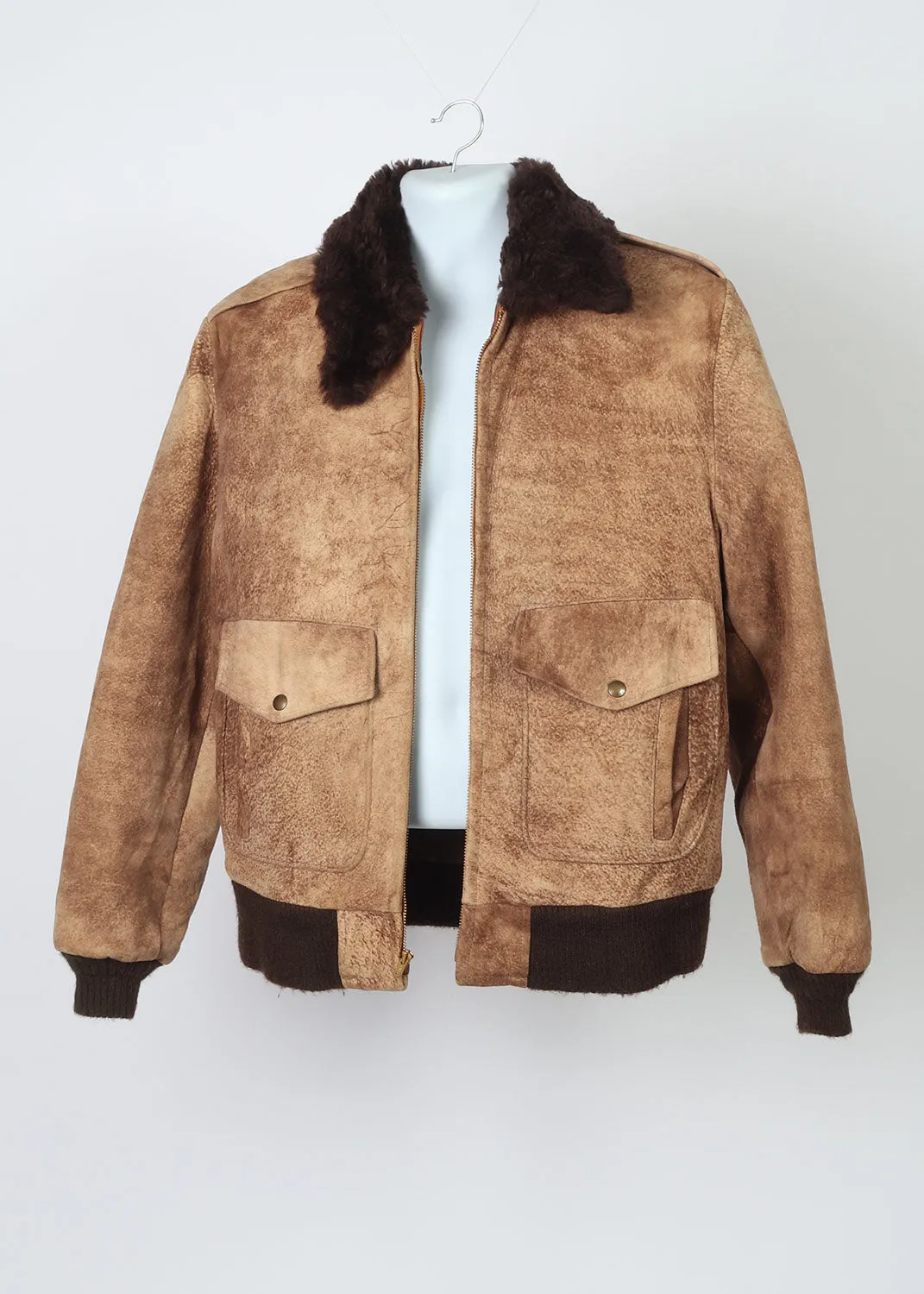 Vintage Vegan Bomber Jacket Size M-L