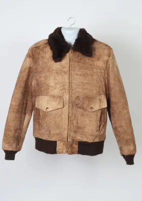 Vintage Vegan Bomber Jacket Size M-L